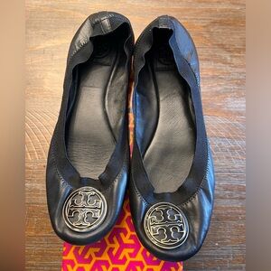 Tory Burch Black Ballerina Slip-ons
